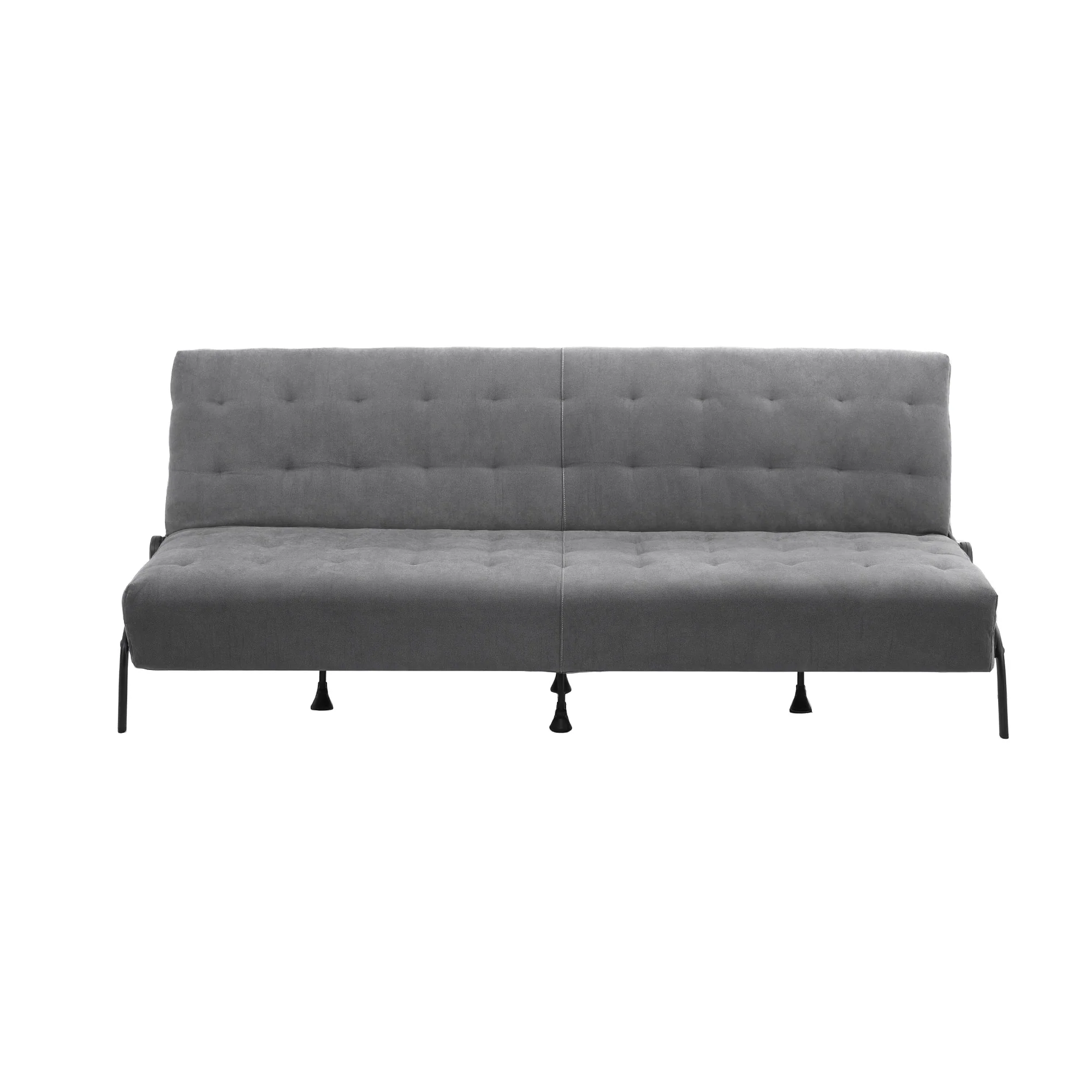 Artiss Sofa Bed, 1.9m 3-Seater Soft Innerspring Adjustable Couch Futon Chair for Apartment Dorm Living Room Office Study Bedroom, Grey - Image 4