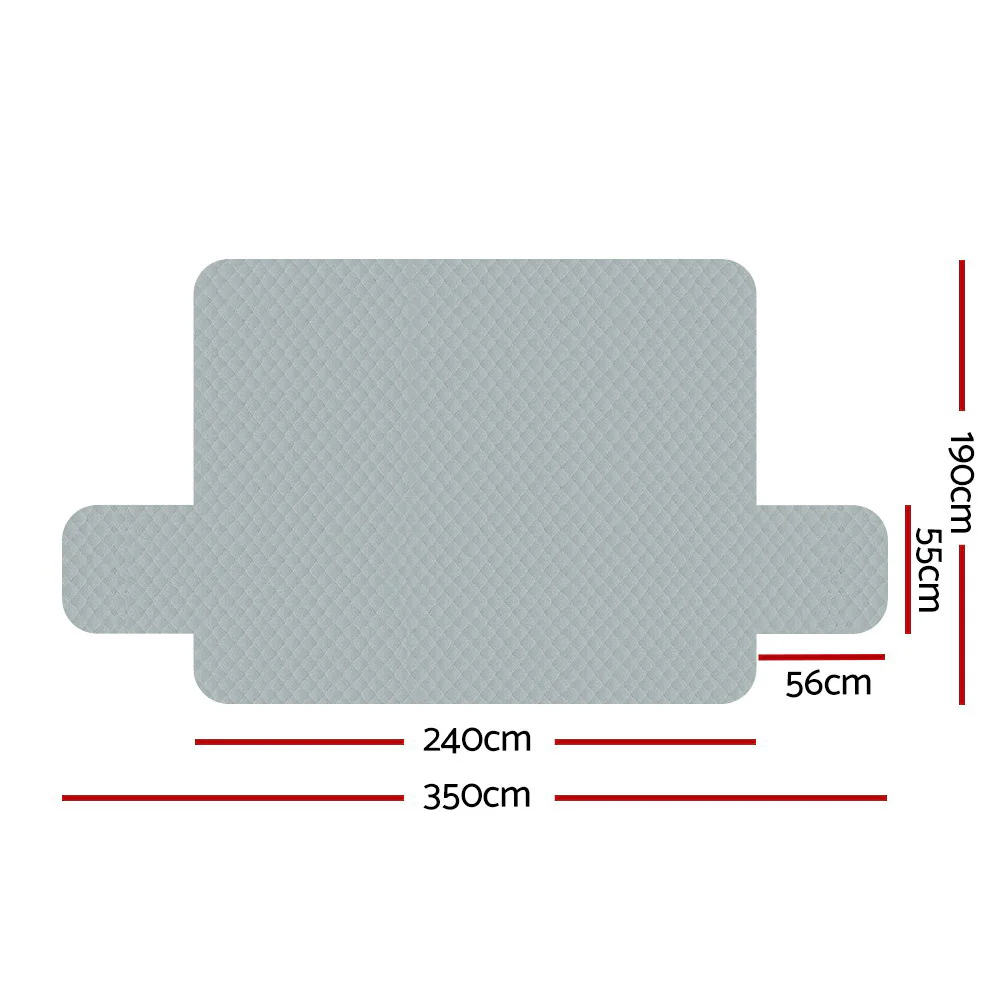 Artiss Sofa Cover Couch Covers 4 Seater 100% Water Resistant Grey - Image 2
