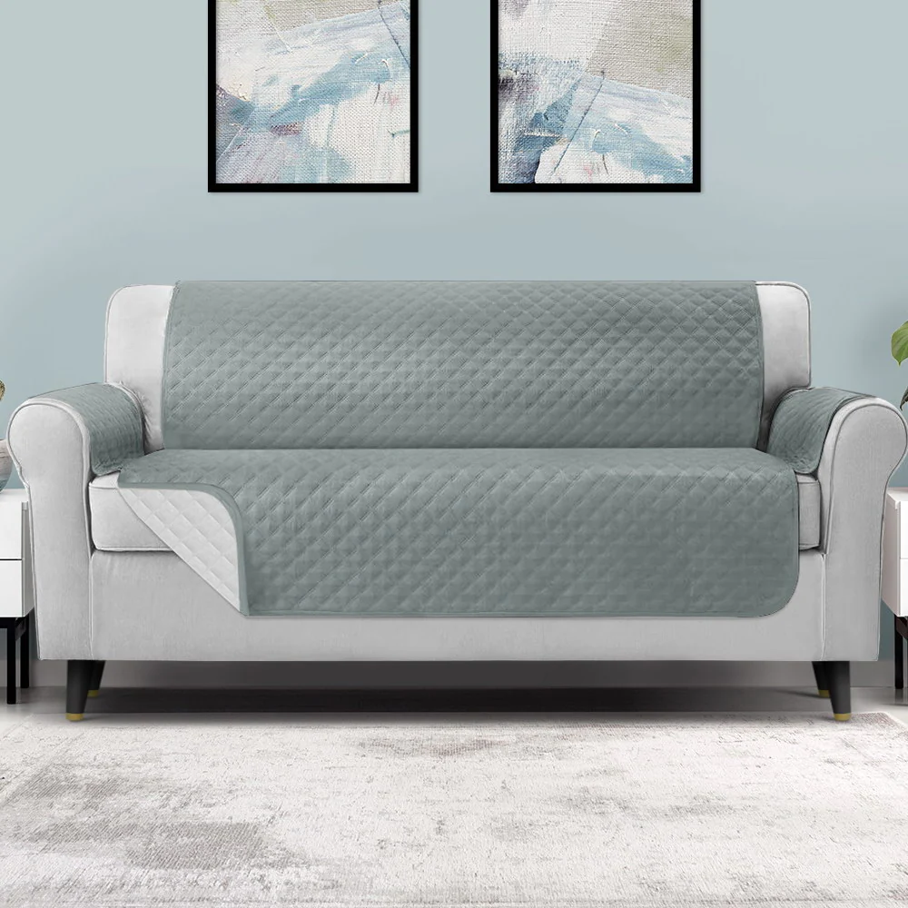 Artiss Sofa Cover Couch Covers 4 Seater 100% Water Resistant Grey - Image 8