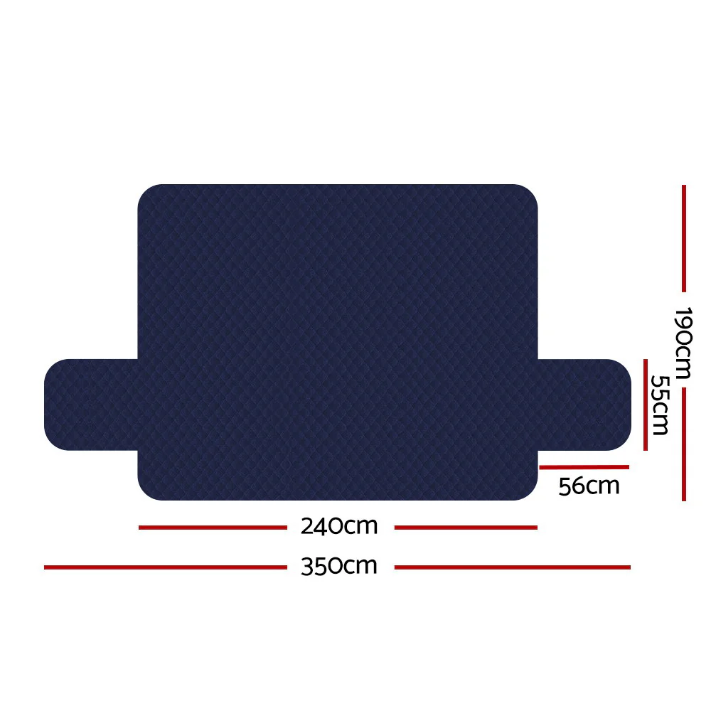 Artiss Sofa Cover Couch Covers 4 Seater 100% Water Resistant Navy - Image 2