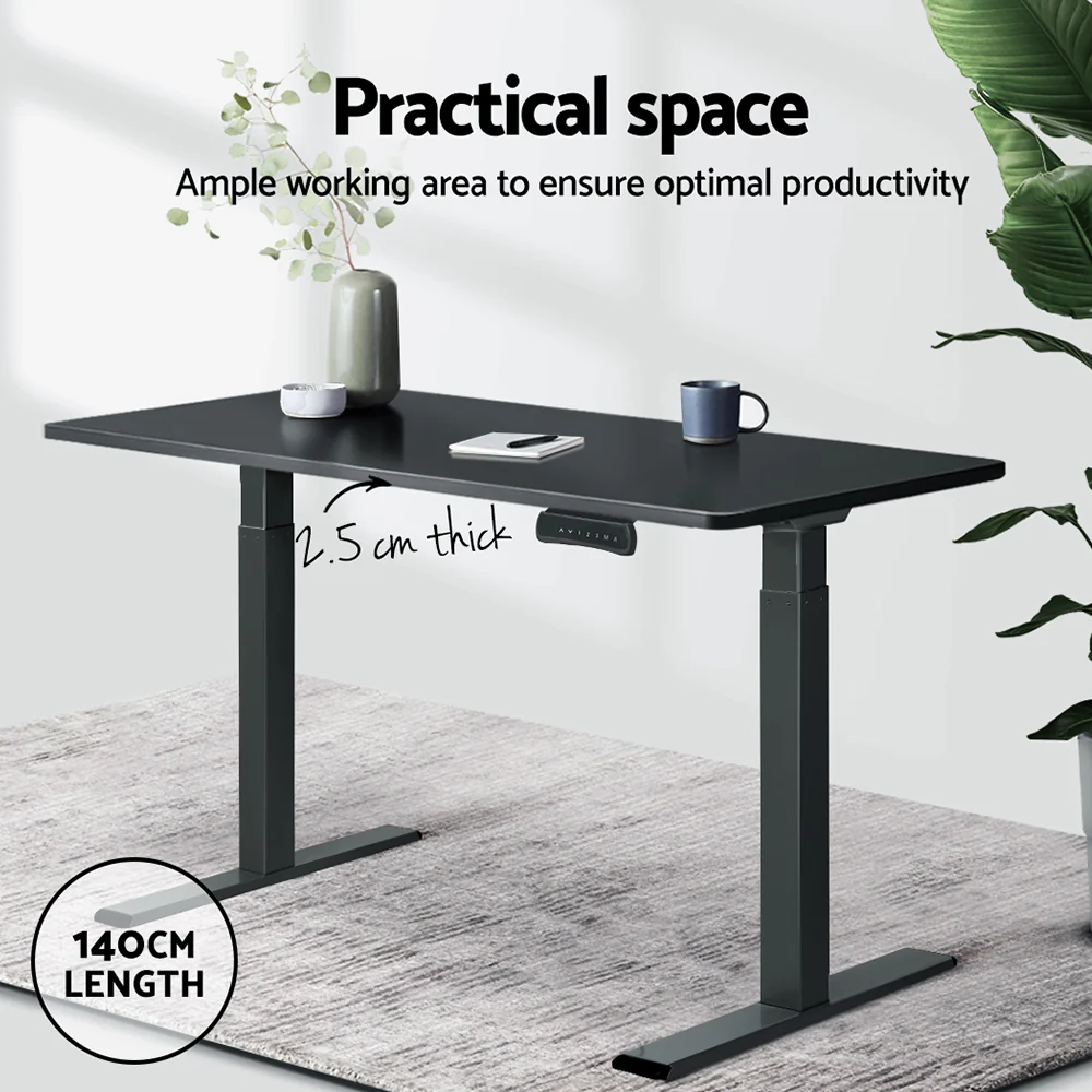 Artiss Standing Desk Top Black 140CM - Image 5