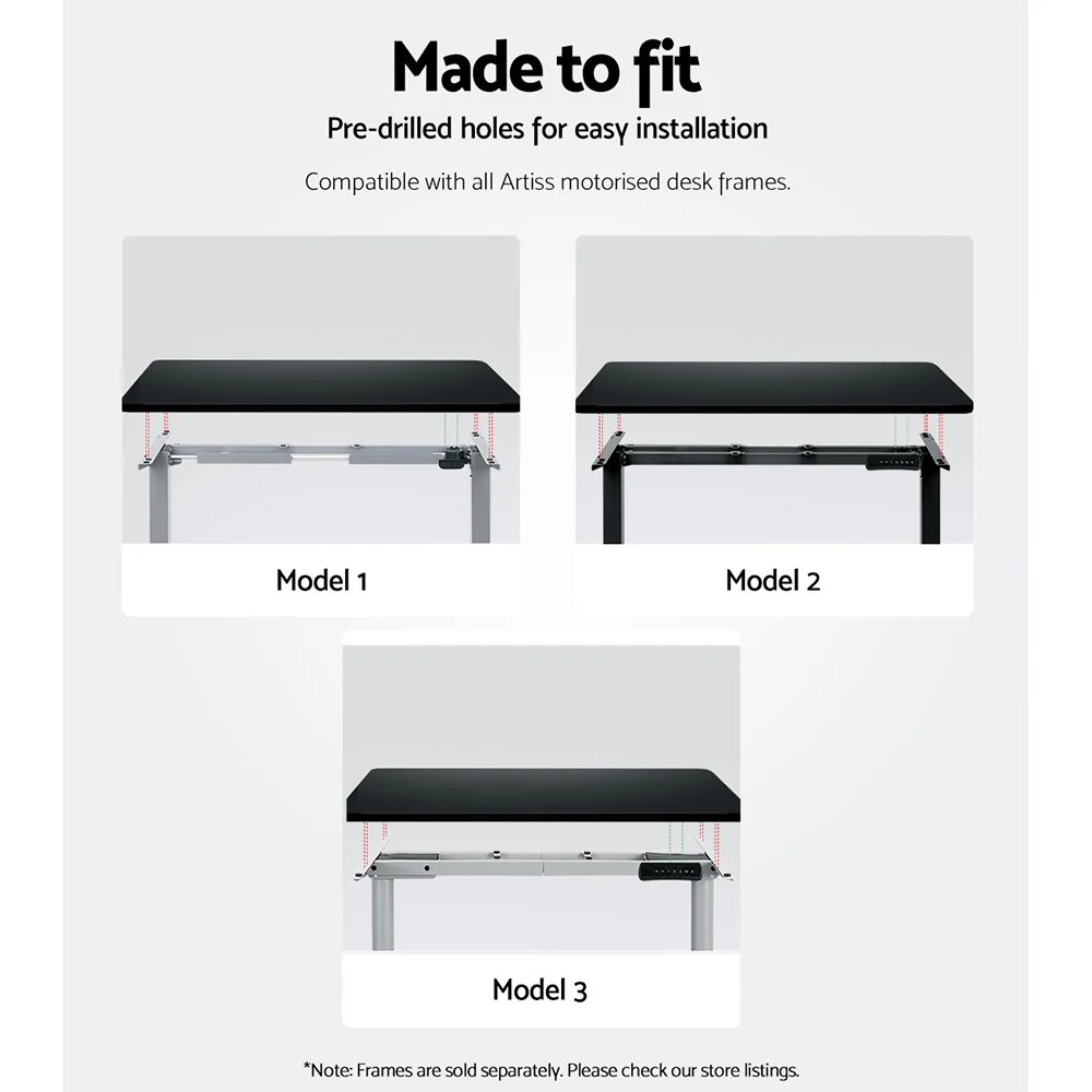 Artiss Standing Desk Top Black 140CM - Image 7