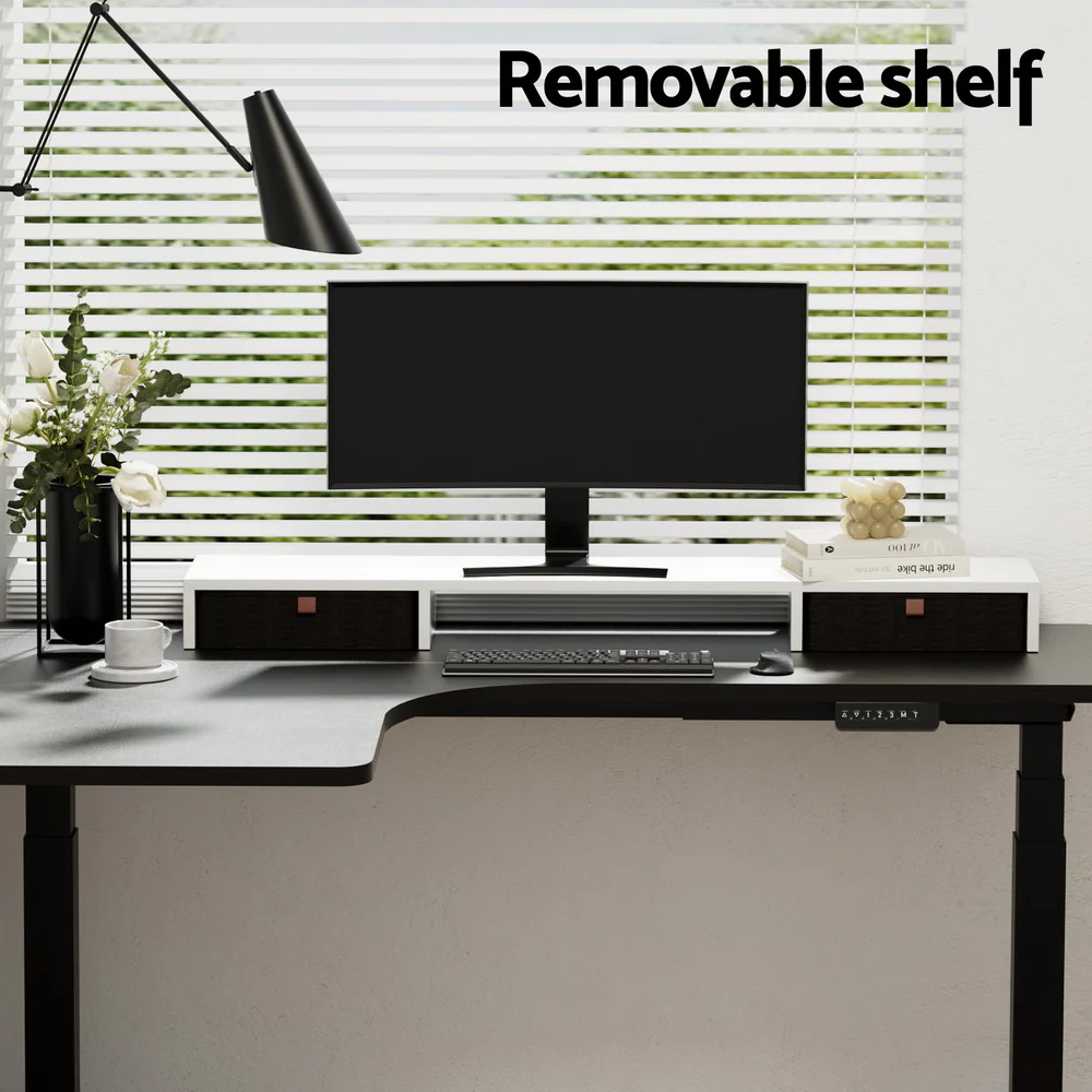 Artiss Standing Desk Desktop Storage Rack Shelf Removable Bookshelf Drawer 120cm - Image 6