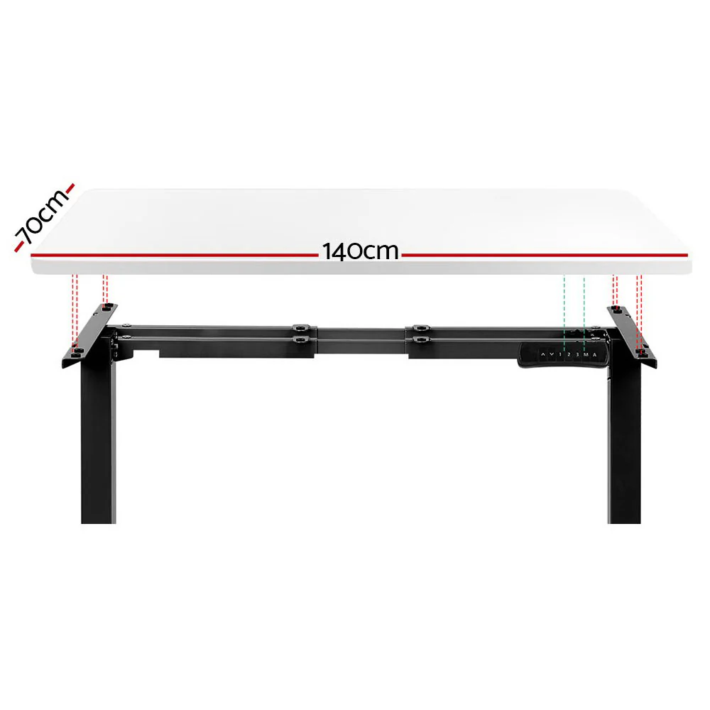 Artiss Standing Desk Motorised Dual Motor White 140CM - Image 3