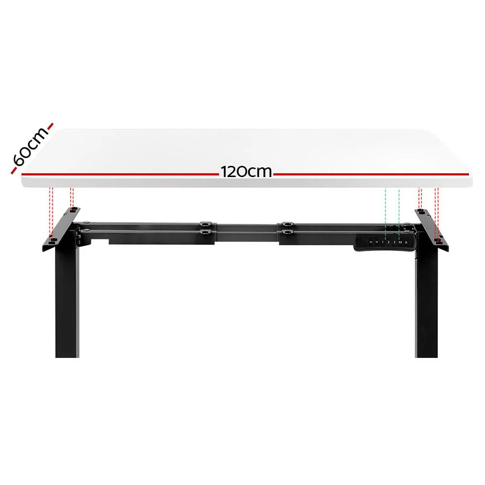 Artiss Standing Desk Motorised Dual Motor White 120CM - Image 3