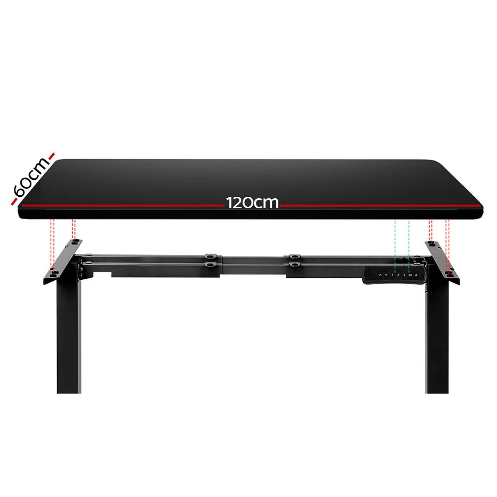 Artiss Standing Desk Motorised Dual Motor Black 120CM - Image 3
