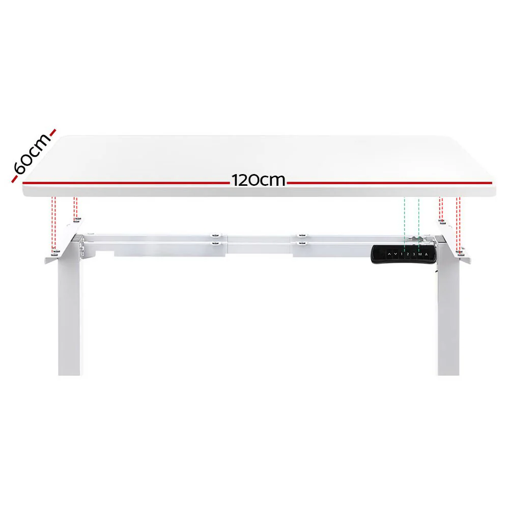 Artiss Standing Desk Motorised Dual Motor 120CM White - Image 3