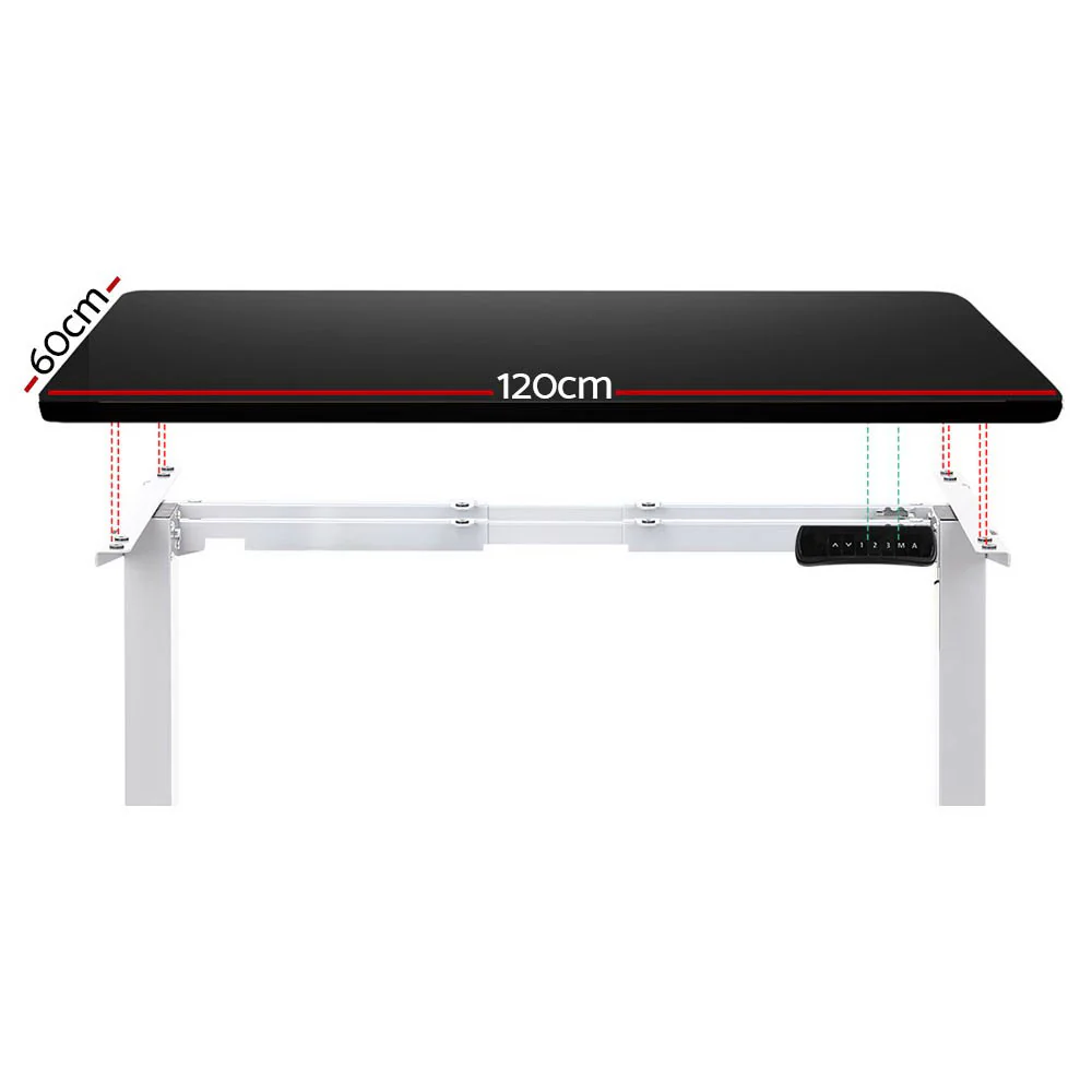Artiss Standing Desk Motorised Dual Motor 120CM Black - Image 3