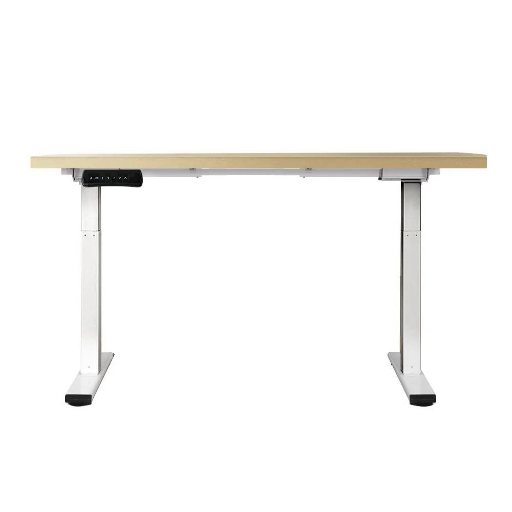 Artiss Standing Desk Motorised Dual Motor 120CM White Oak - Image 4
