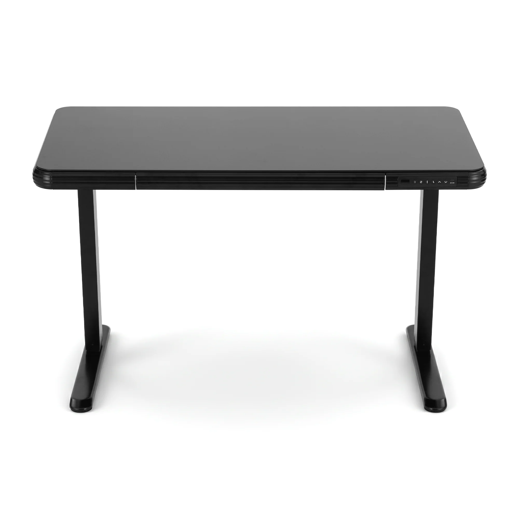 Artiss Standing Desk Motorised Tempered Glass Top Electric Black 120CM - Image 3