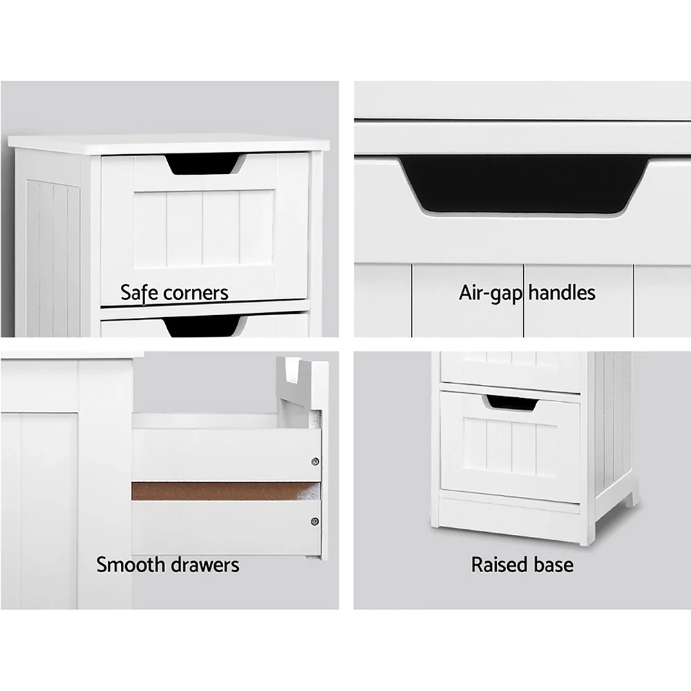 Artiss 4 Chest of Drawers - LEESA White - Image 7