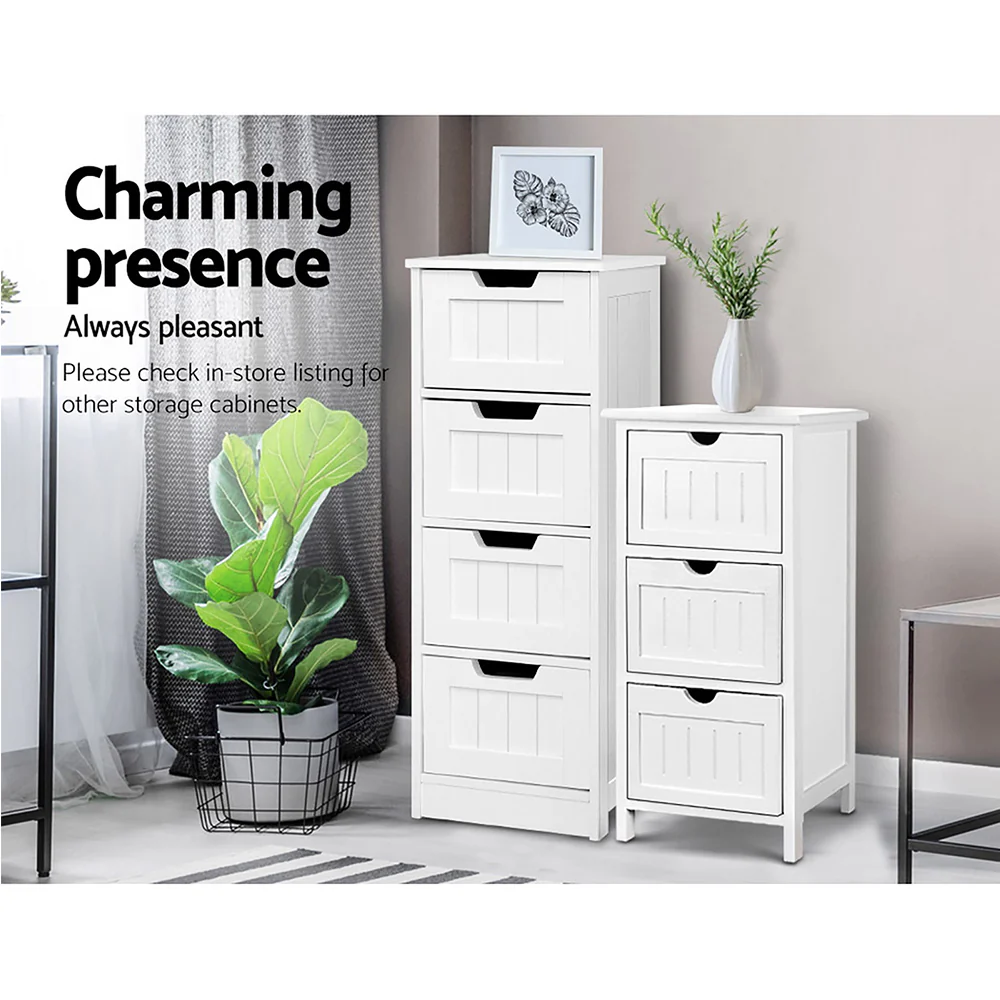 Artiss 4 Chest of Drawers - LEESA White - Image 8