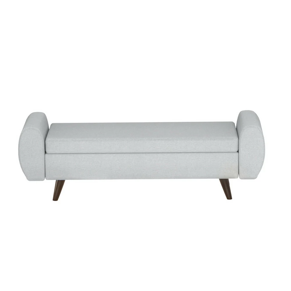 Artiss Storage Ottoman Blanket Box Armrest 140cm Grey - Image 4