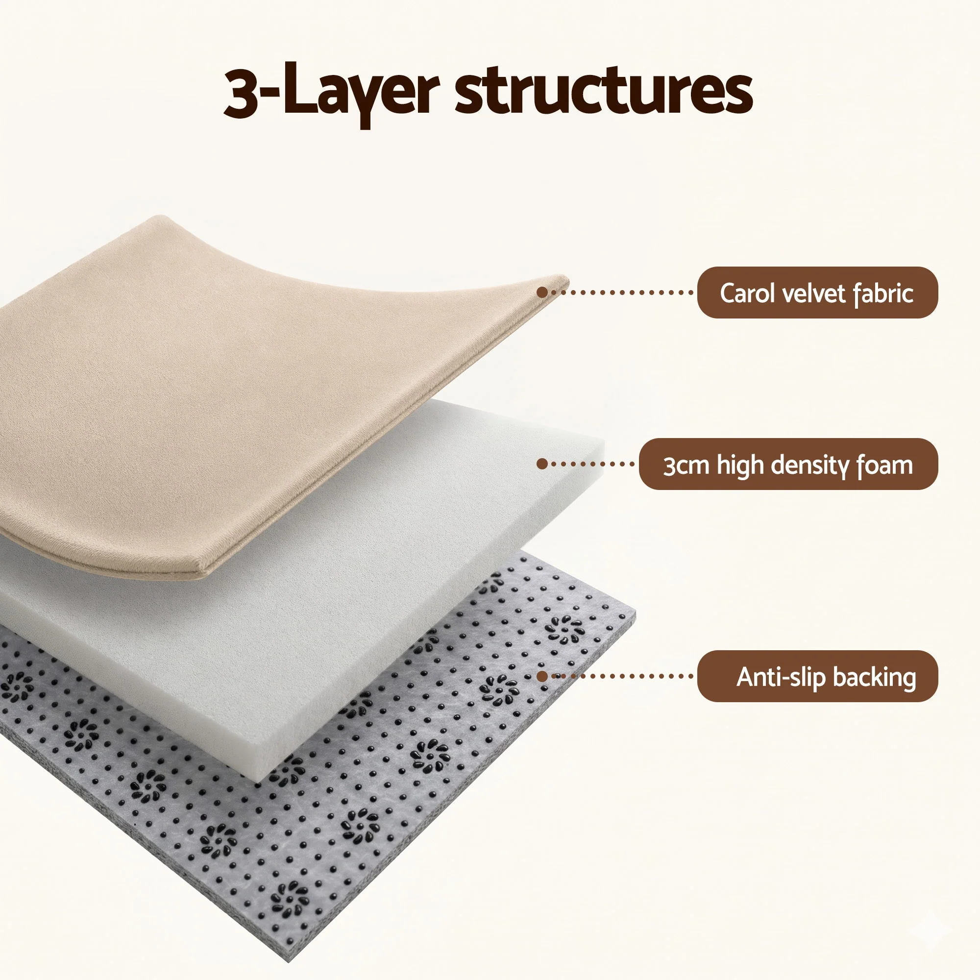Artiss Tatami Mat Floor Mattress 3cm Thick Futon Mattresses Mellow Mat Rugs Living Room Beige - Image 6