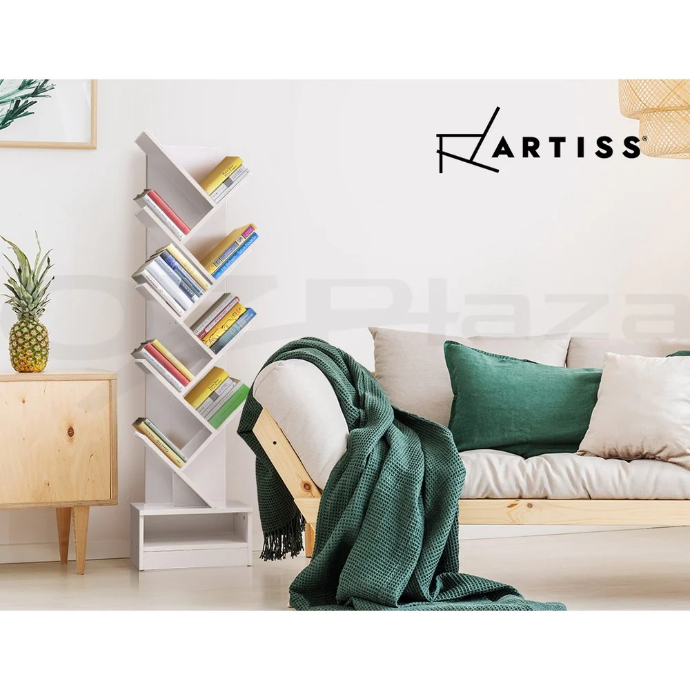 Artiss Tree Bookshelf 9 Tiers - ECHO White - Image 7