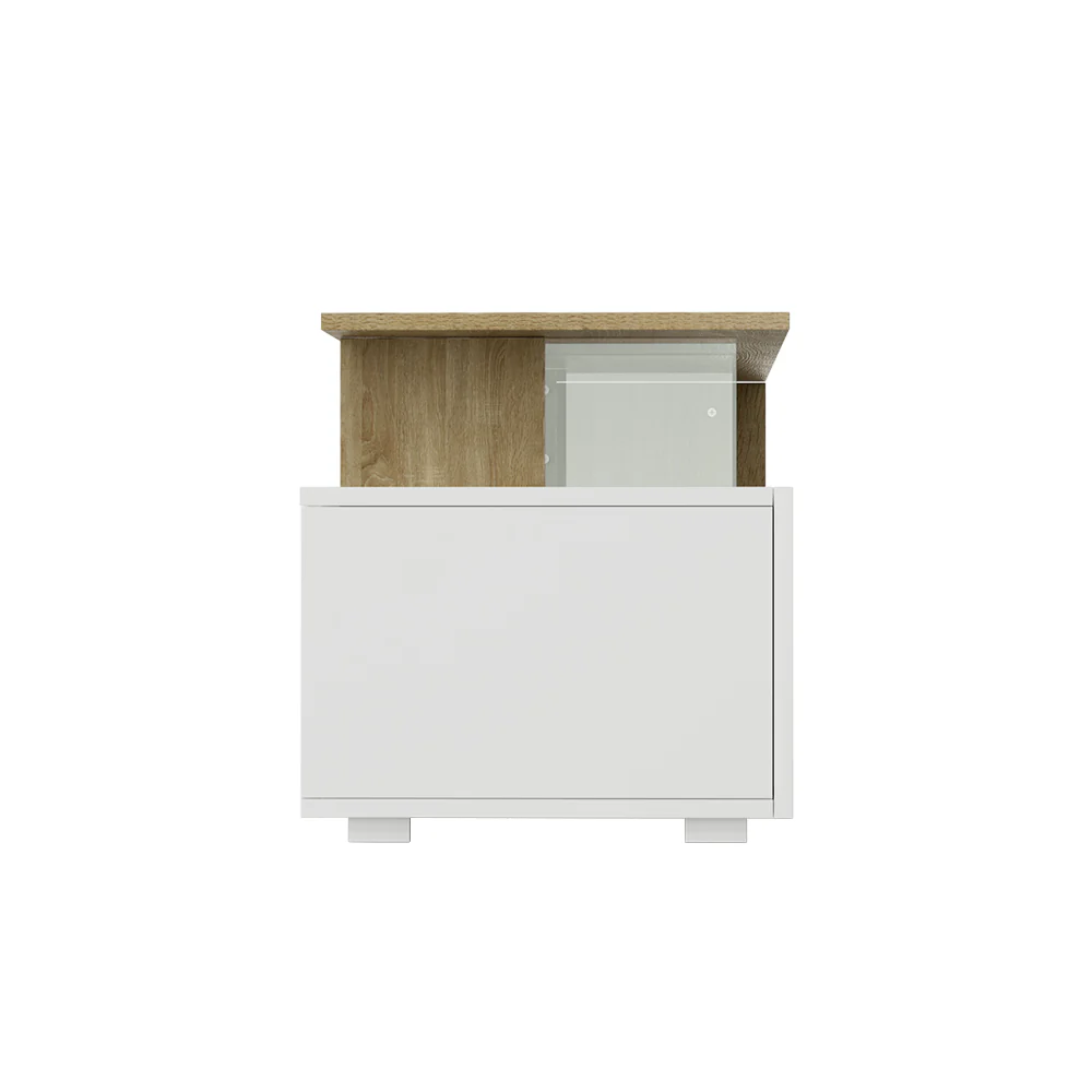 Artiss TV Cabinet Entertainment Unit 180cm Wood White James - Image 5