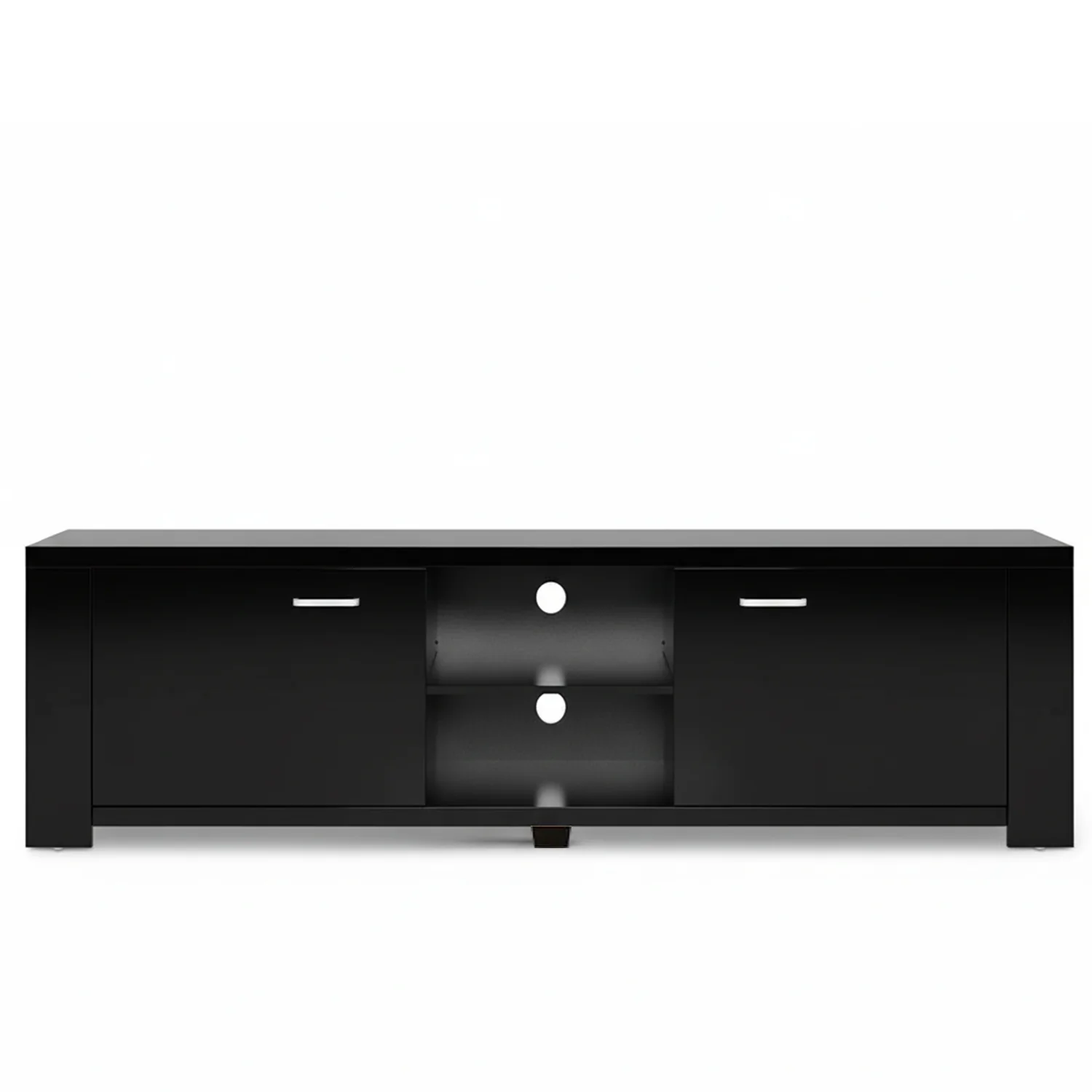 Artiss TV Cabinet Entertainment Unit 160cm Black Maxi - Image 2
