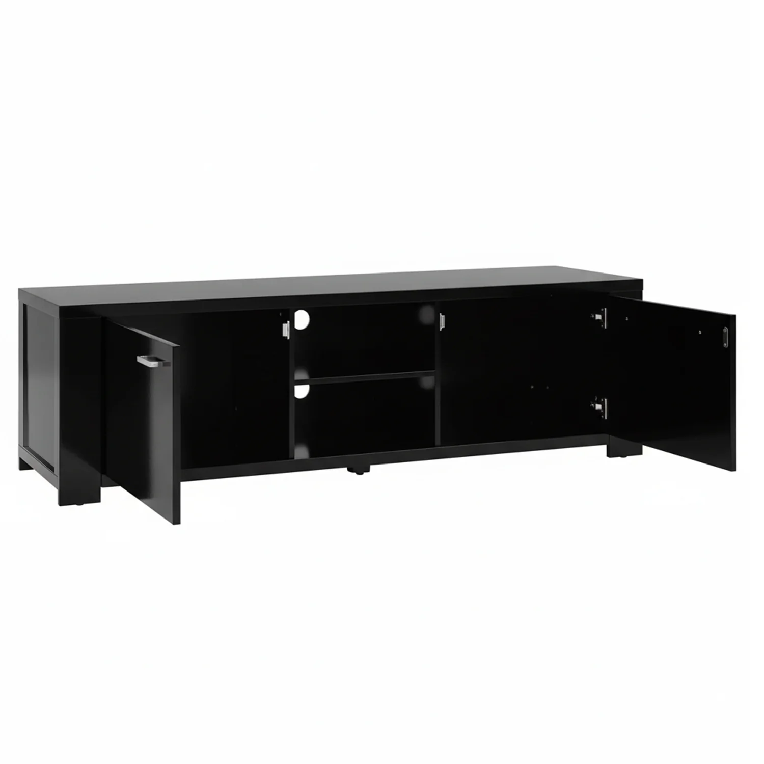 Artiss TV Cabinet Entertainment Unit 160cm Black Maxi - Image 3