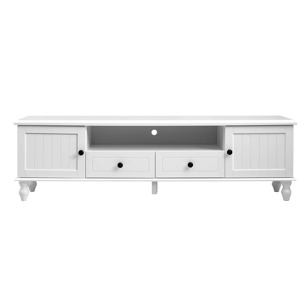 Artiss TV Cabinet Entertainment Unit 160cm White Kubi - Image 4