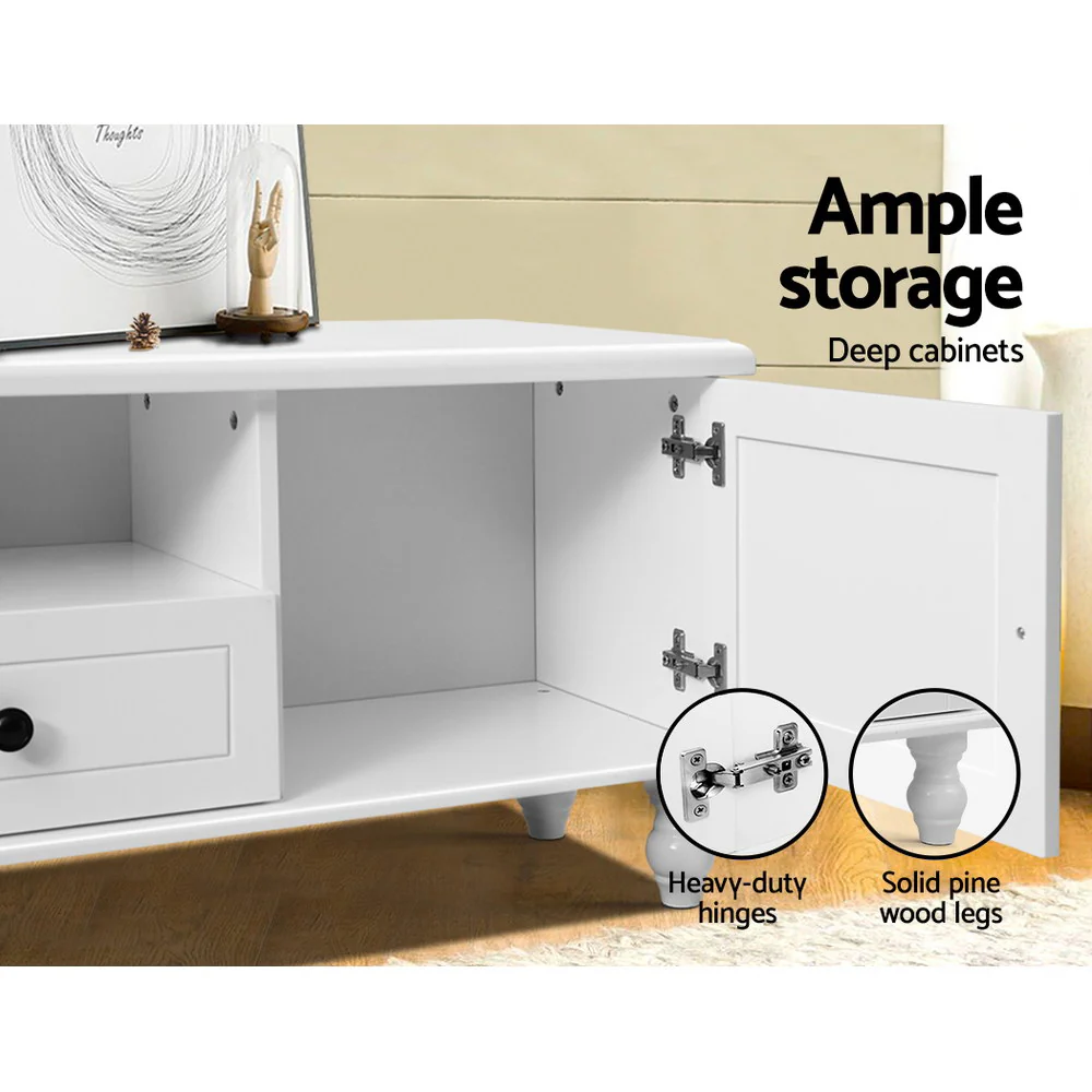Artiss TV Cabinet Entertainment Unit 160cm White Kubi - Image 6