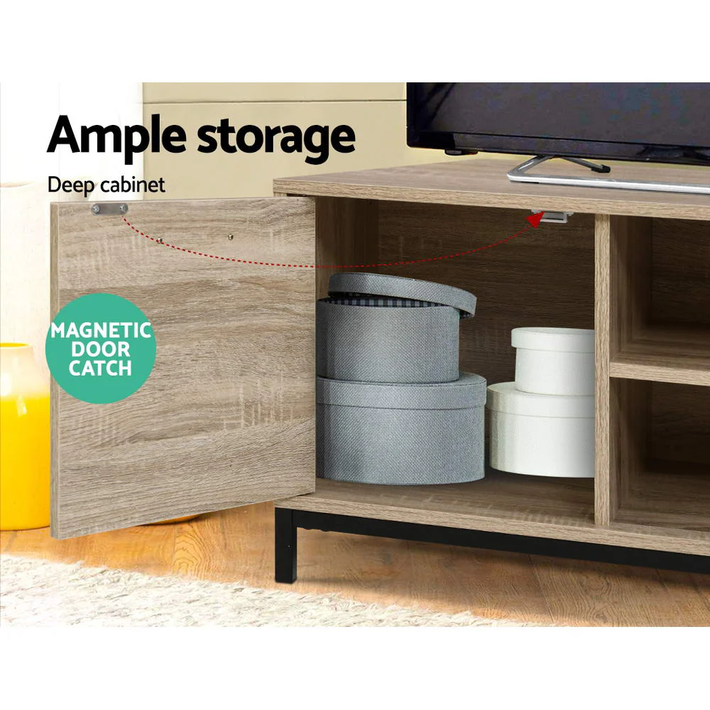 Artiss TV Cabinet Entertainment Unit 132cm Pine Tania - Image 5