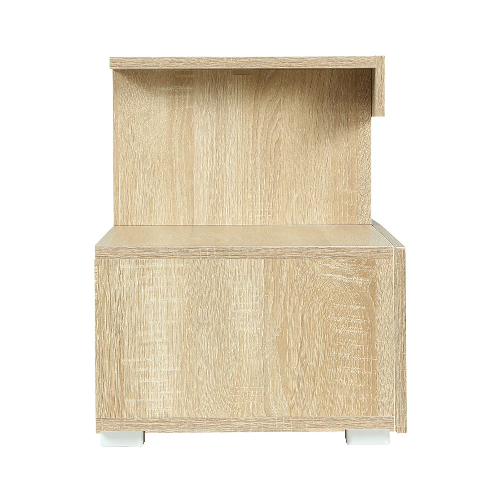 Artiss Entertainment Unit TV Cabinet LED 215cm Pine Caya - Image 5
