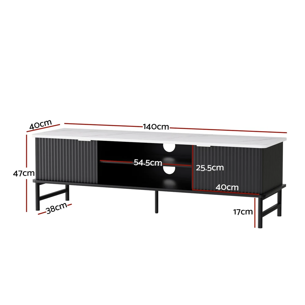 Artiss TV Cabinet Entertainment Unit Stand Storage 140CM - Image 3