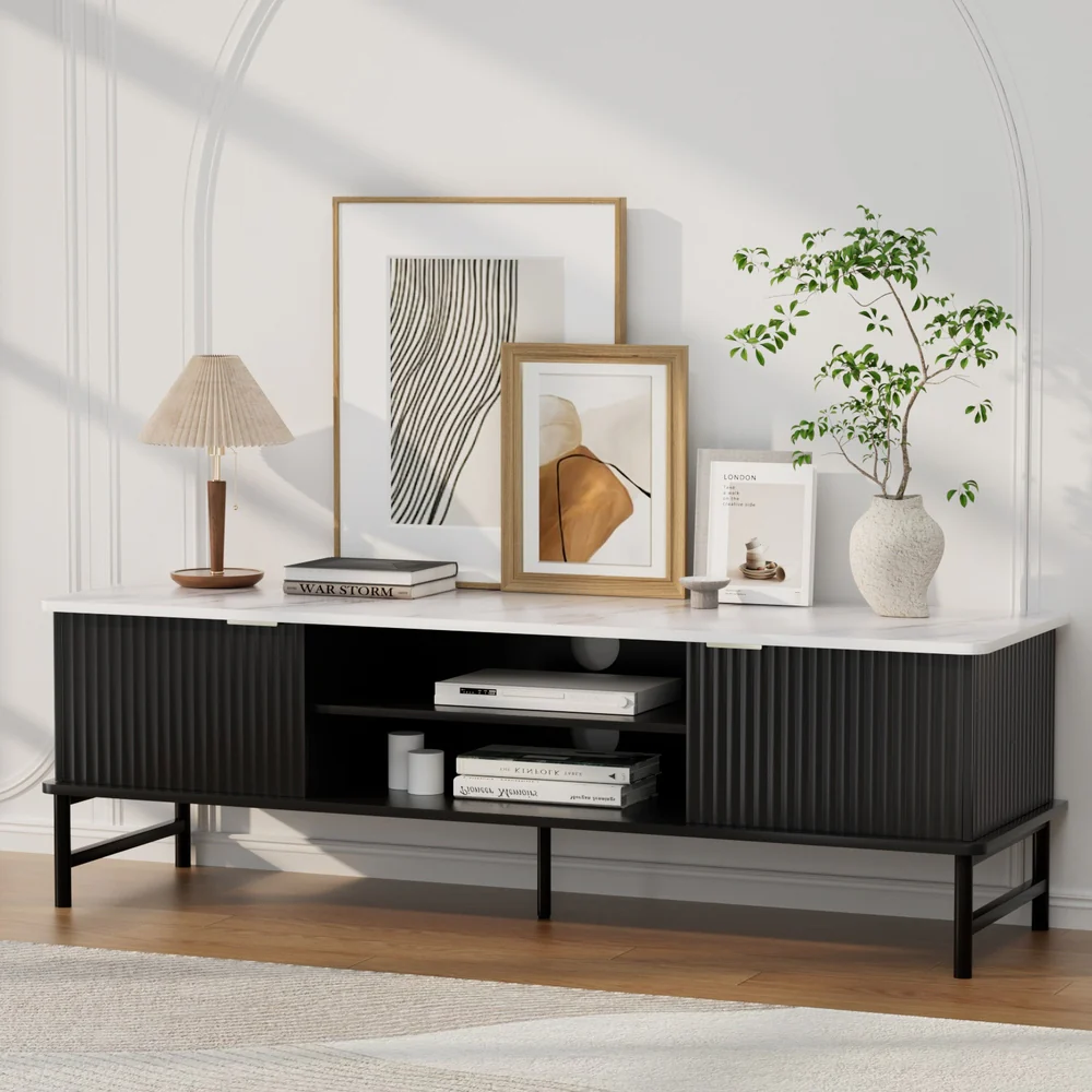 Artiss TV Cabinet Entertainment Unit Stand Storage 140CM - Image 6