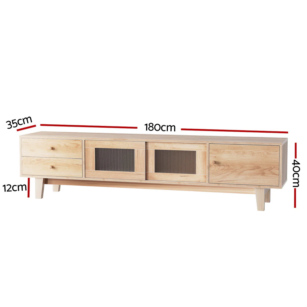 Artiss TV Cabinet Entertainment Unit Stand Storage Drawer 180CM - Image 3