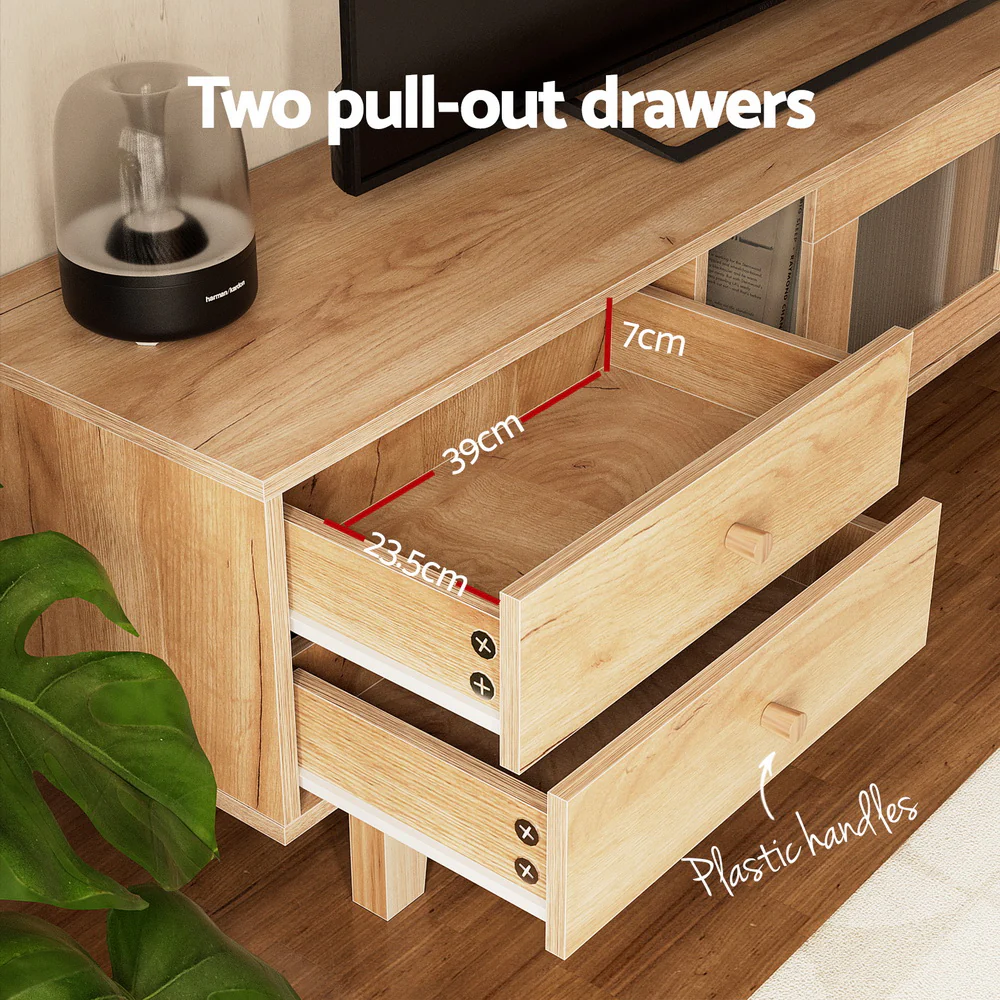 Artiss TV Cabinet Entertainment Unit Stand Storage Drawer 180CM - Image 6