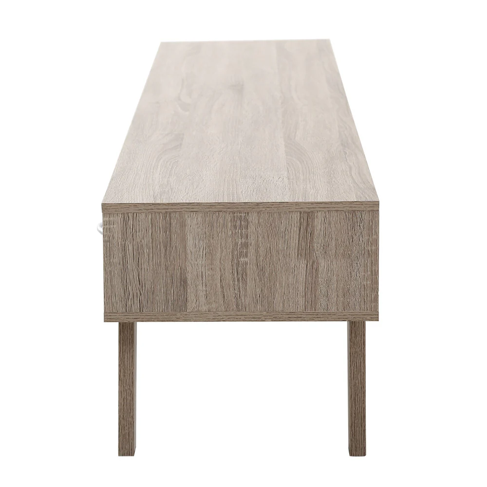 Artiss TV Cabinet Entertainment Unit 180cm Oak White Gary - Image 5