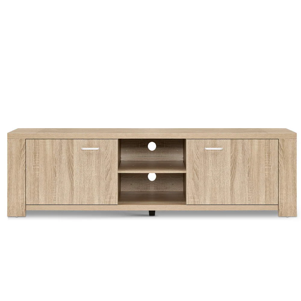 Artiss TV Cabinet Entertainment Unit 160cm Oak Maxi - Image 4