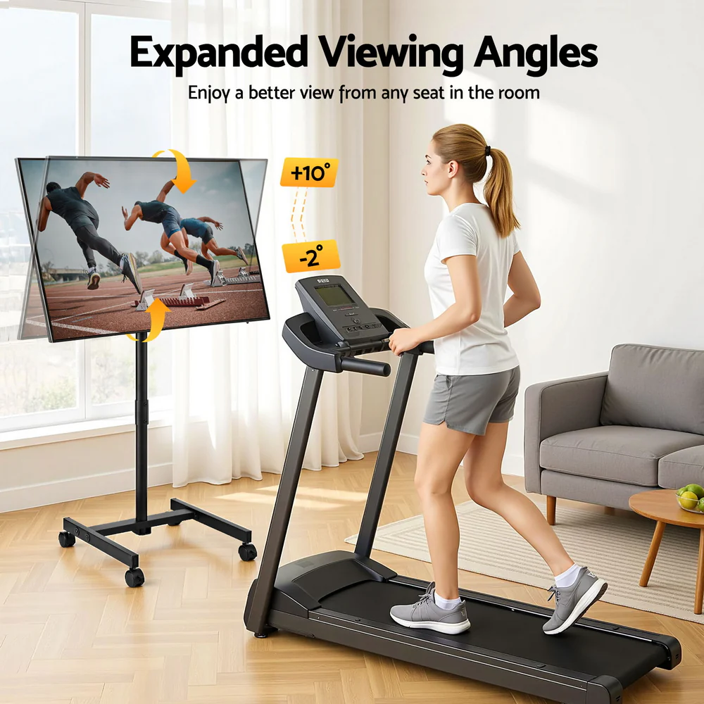 Artiss TV Stand  13-50 Universal Mobile Adjustable Height TV Stand with Wheels - Image 7