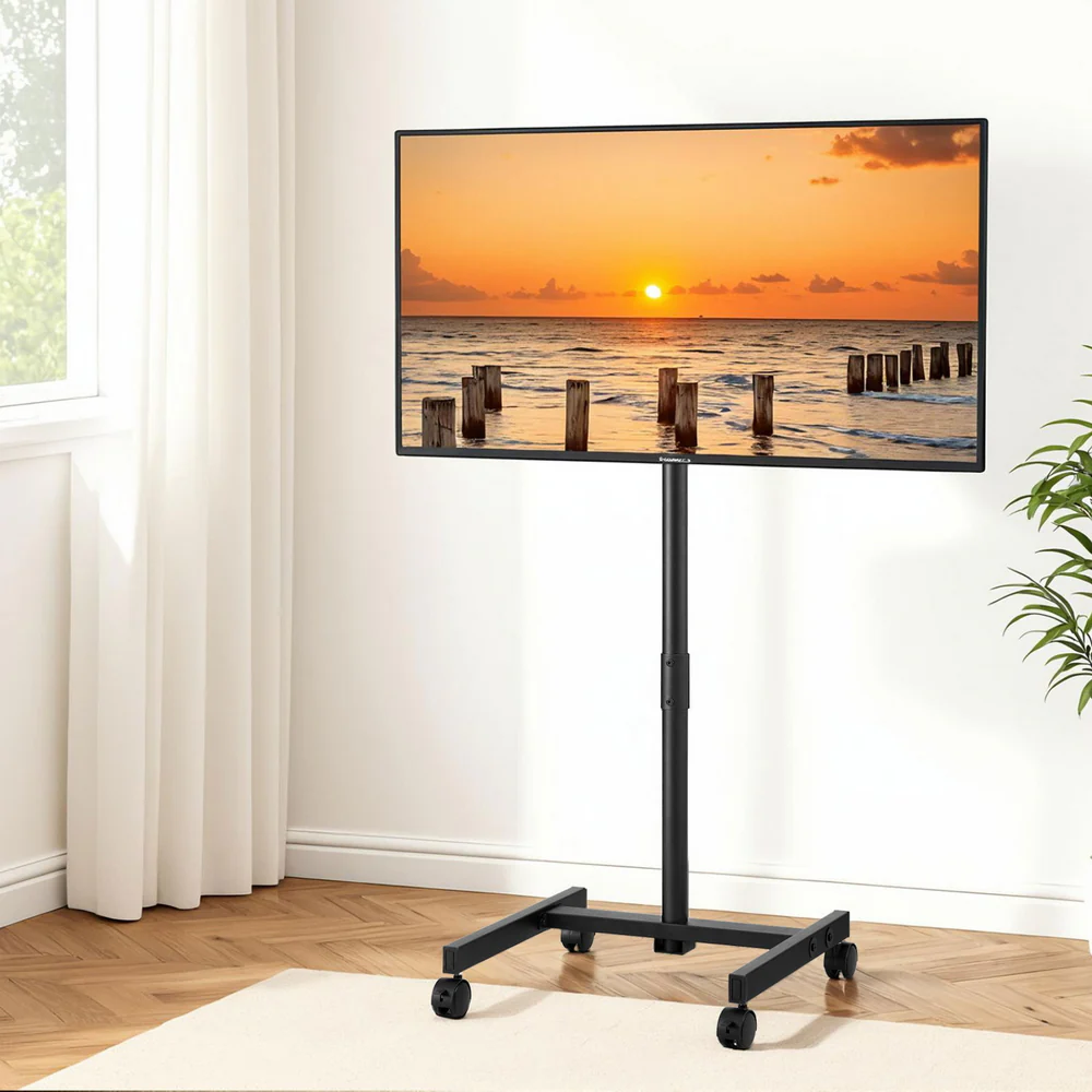 Artiss TV Stand  13-50 Universal Mobile Adjustable Height TV Stand with Wheels - Image 8