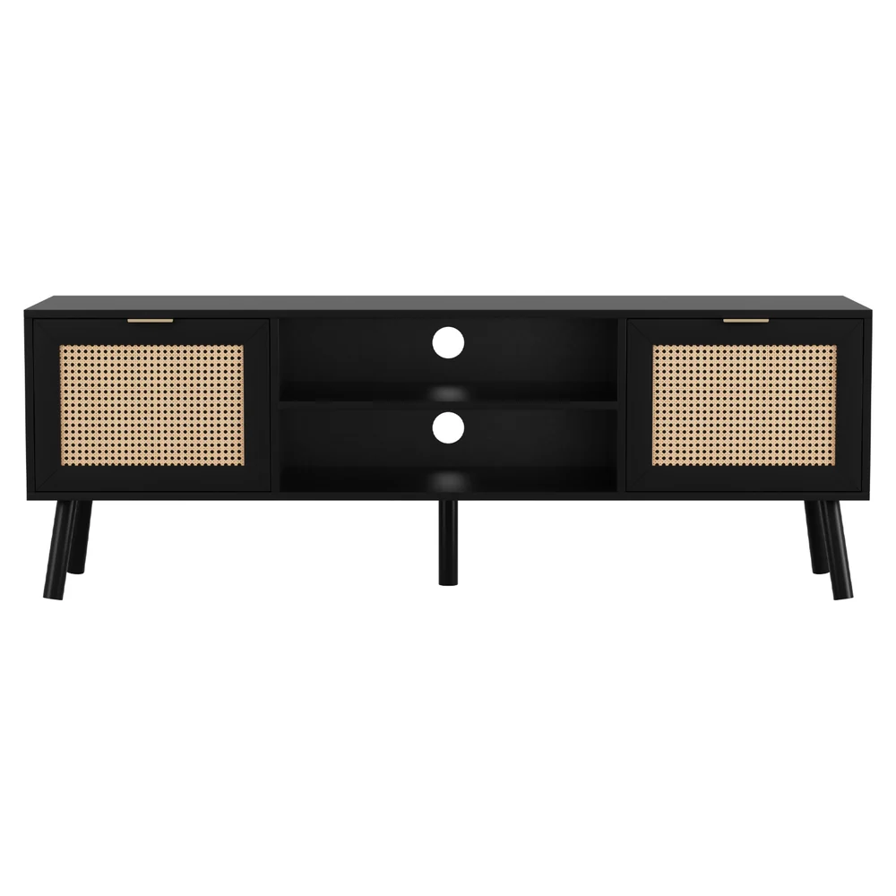 artiss-tv-unit-150cm-storage-cabinet-black - Image 4