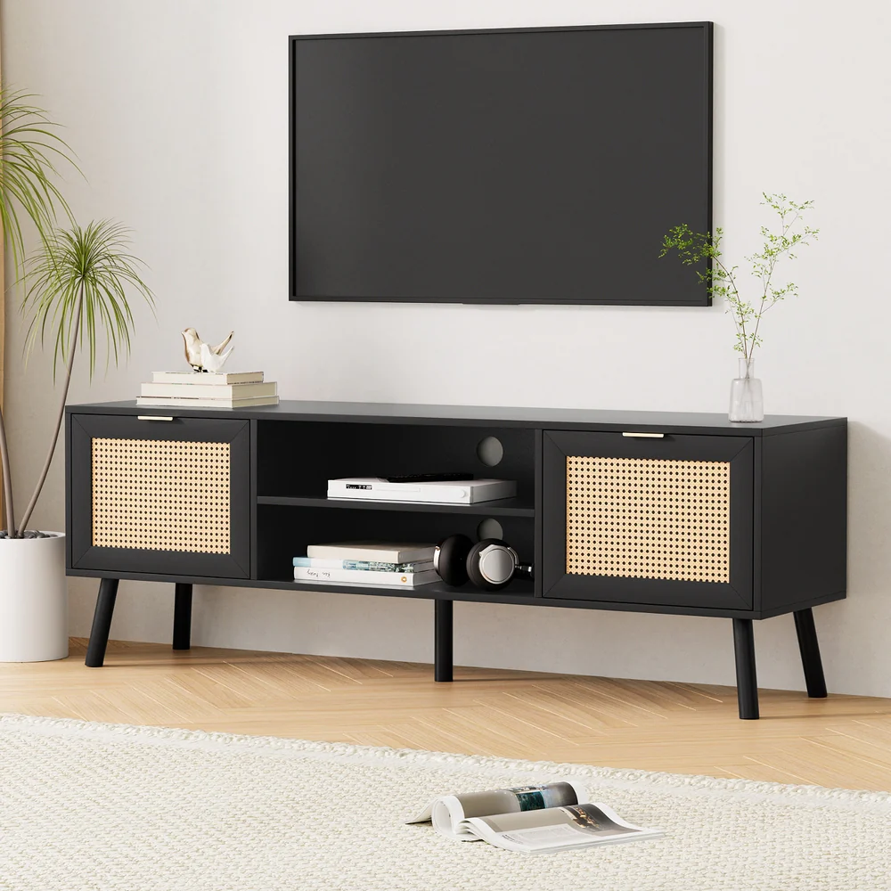 artiss-tv-unit-150cm-storage-cabinet-black - Image 8