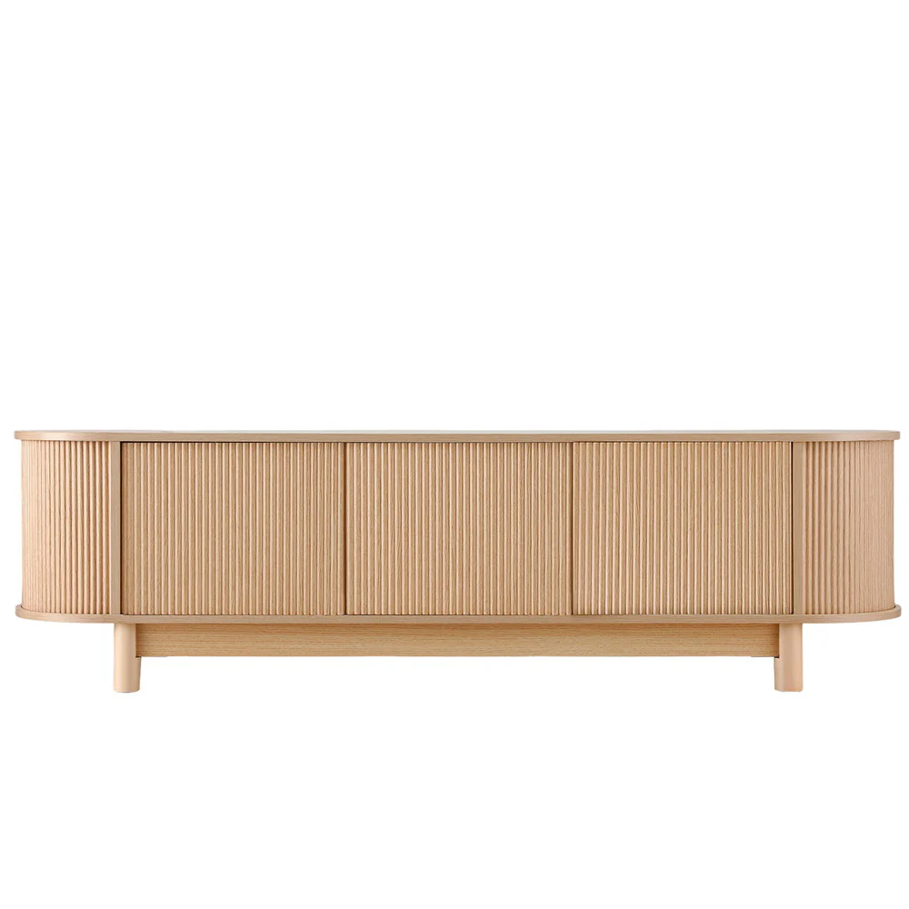 Artiss TV Unit Entertainment Unit Storage Cabinet 160cm Pine - Image 2