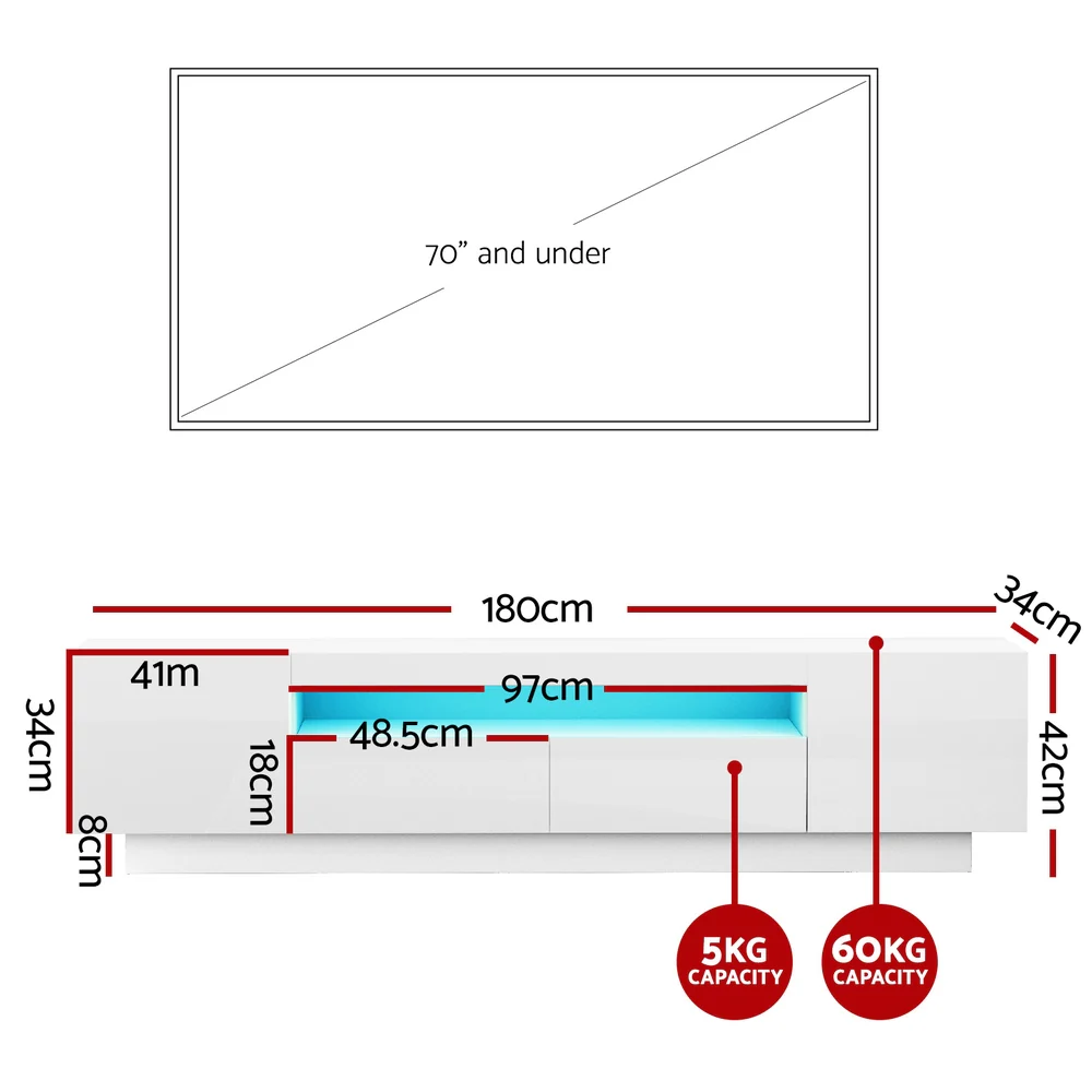 artiss-tv-unit-entertainment-unit-storage-drawer-rgb-led-180cm-white - Image 3