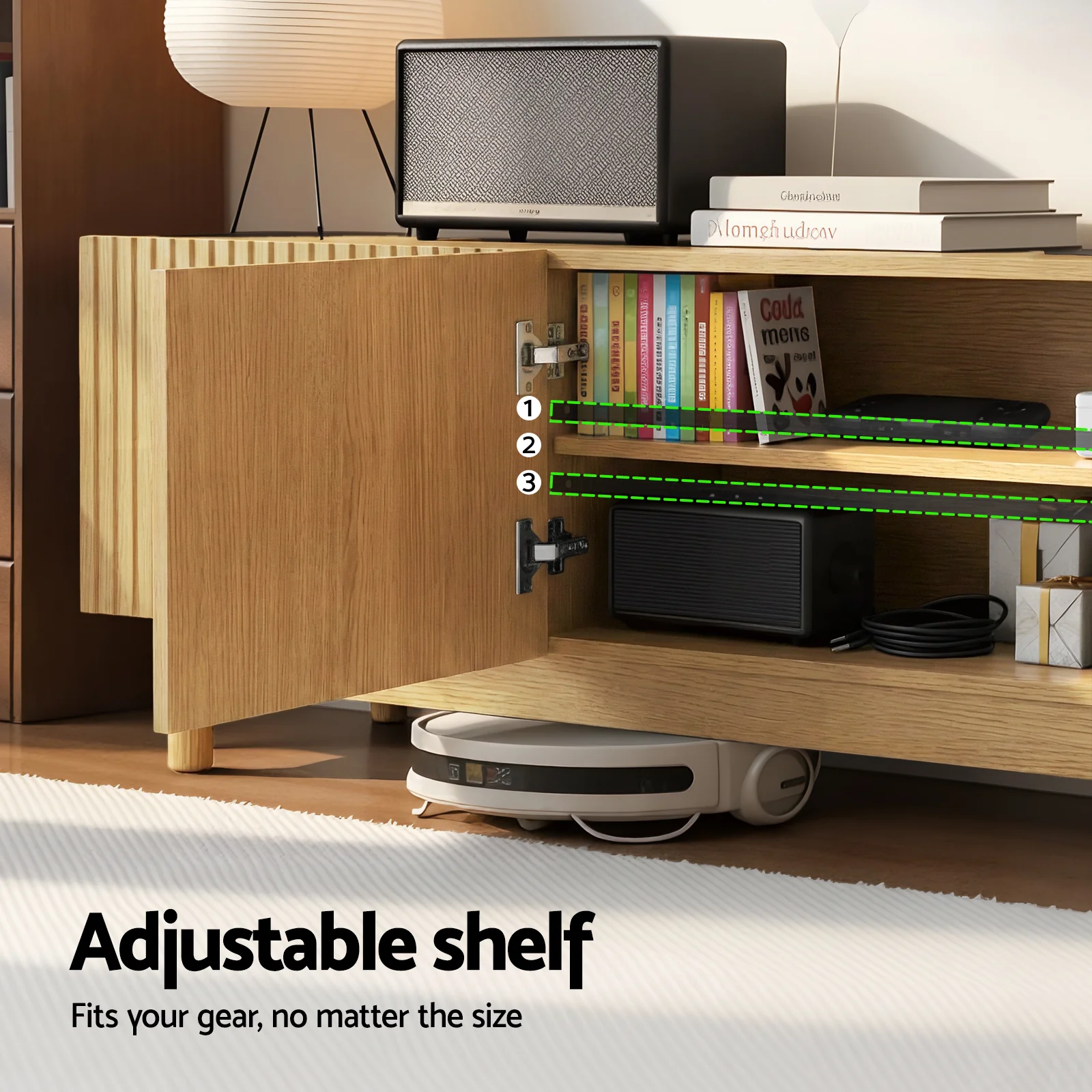 Artiss TV Unit Pine 180cm - Image 6