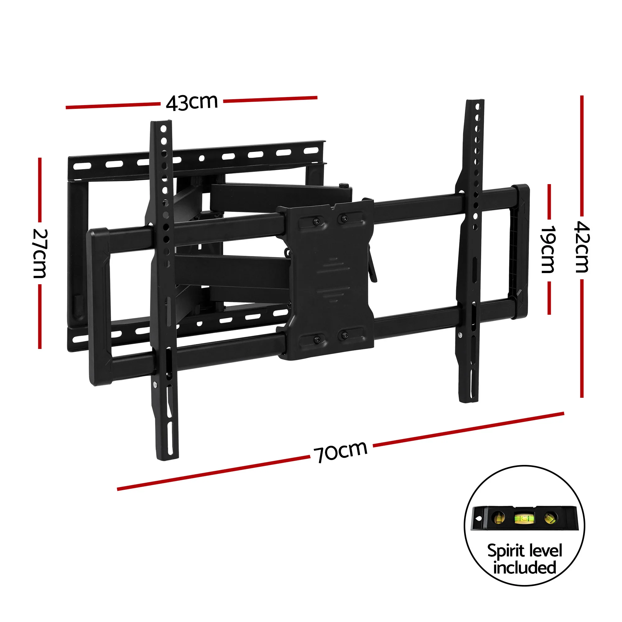 Artiss TV Wall Mount Bracket for 37 - 85 TVs Swivel Tilt Extendable Full Motion - Image 2