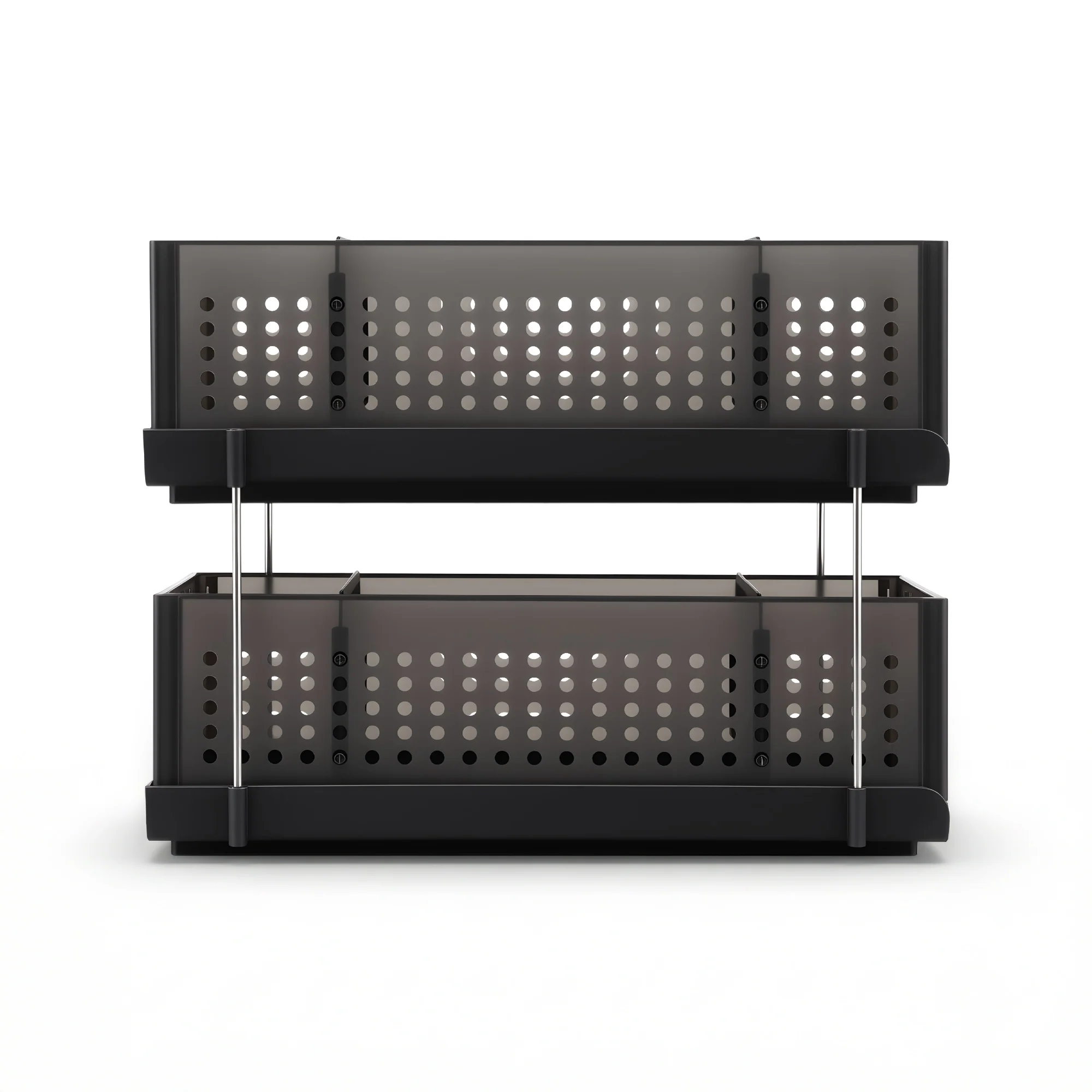 Artiss Under Sink Organizer 2 Tier Pull Out Drawer with Removable Baskets & Divider - Image 4