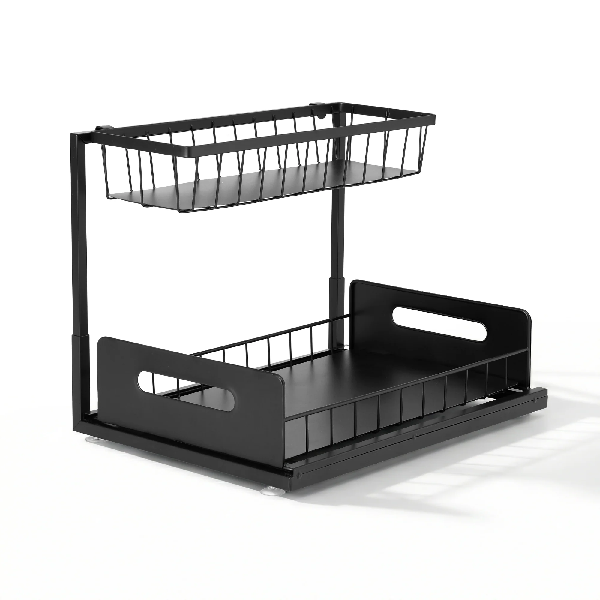 Artiss Under Sink Organizer Storage L Shape 1 Pull Out Drawers Kitchen Cabinet Shelf - Image 4