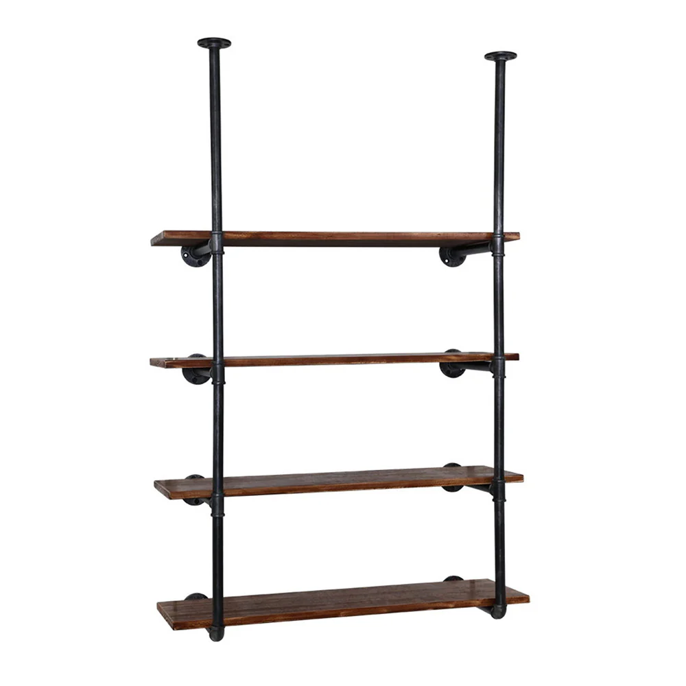 Artiss Bookshelf DIY Pipe Shelf 4 Tiers - INGE - Image 3