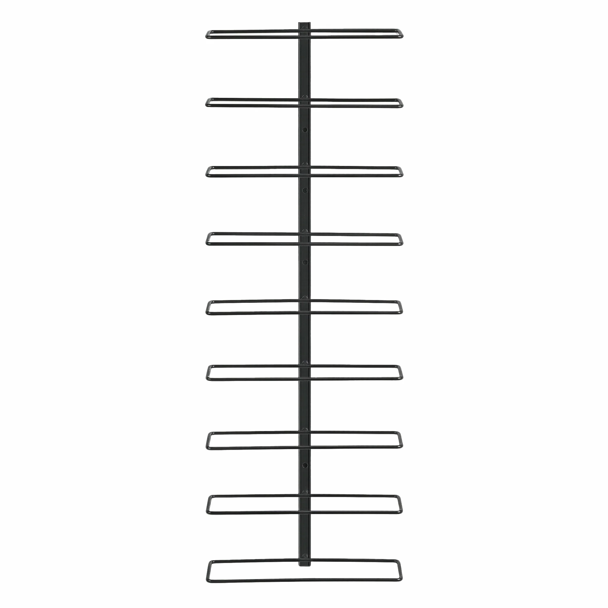Artiss Wall Mounted Wine Rack 9 Bottles Display Storage Organizer Metal Black - Image 4