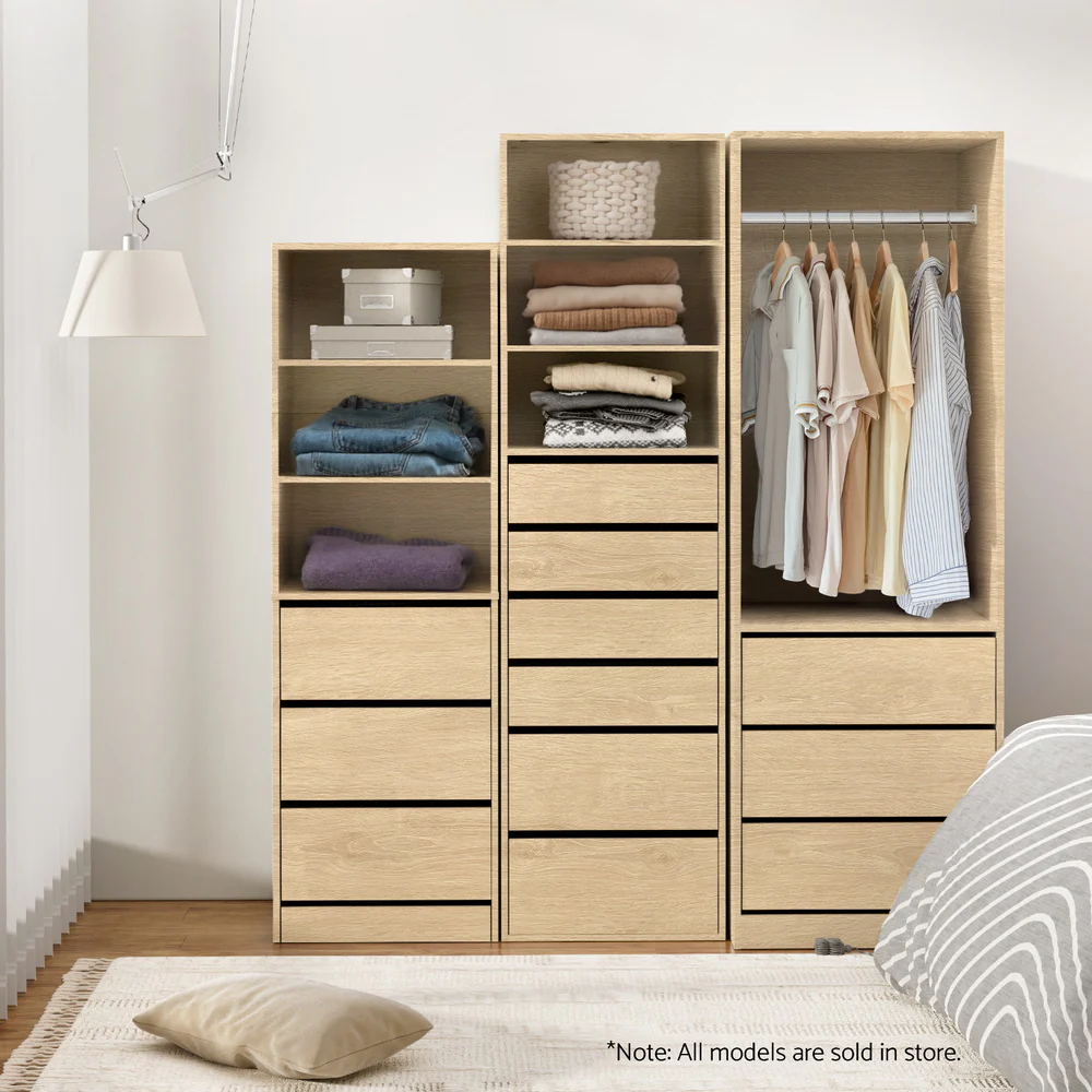 Artiss Wardrobe Clothes Closet Storage Organizer Pine - Image 6