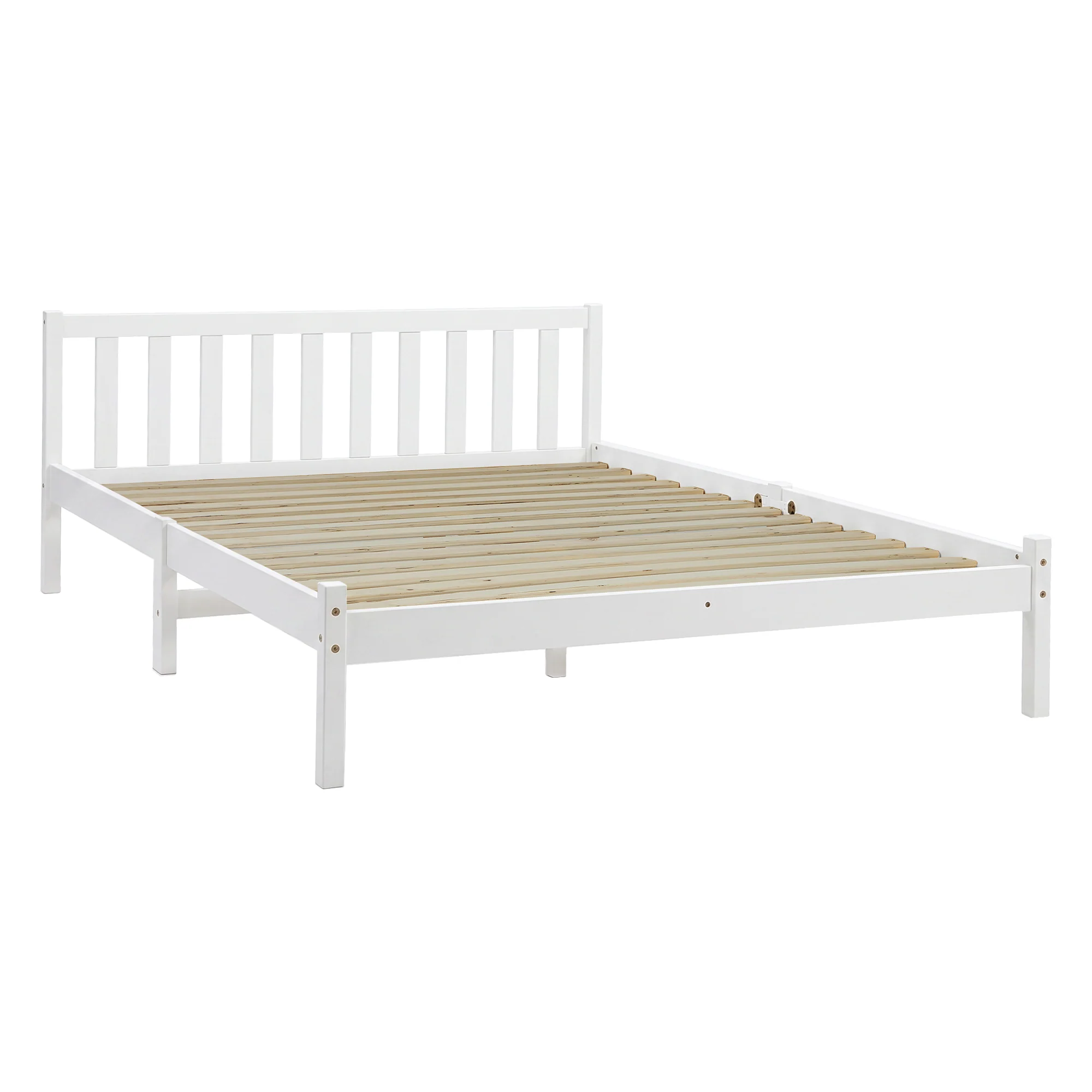 Artiss Bed Frame Queen Size Wooden White SOFIE - Image 2