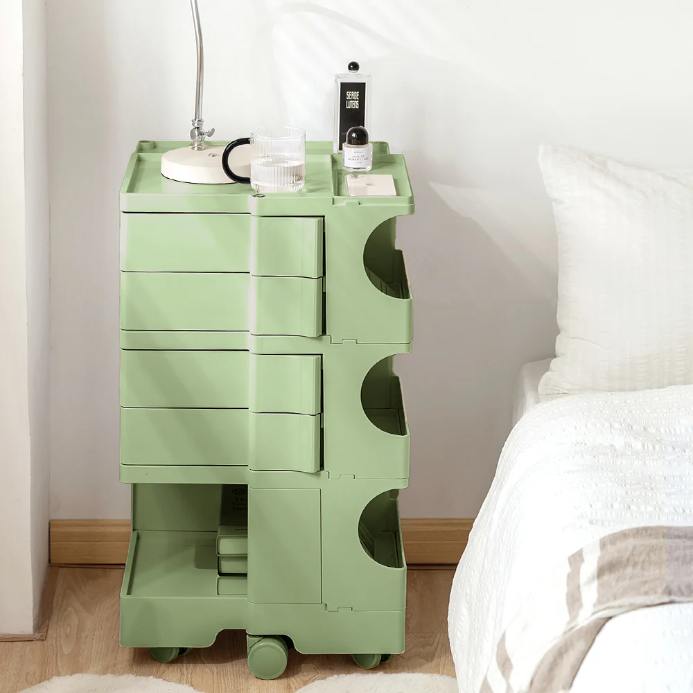 ArtissIn Storage Trolley Bedside Table 5 Tier Cart Boby Replica Green - Image 5