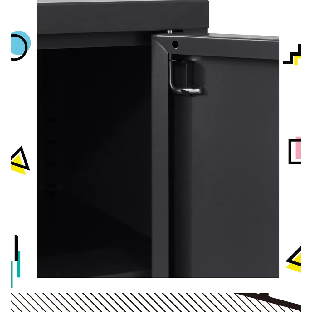 ArtissIn Buffet Sideboard Metal Cabinet - BASE Charcoal - Image 6