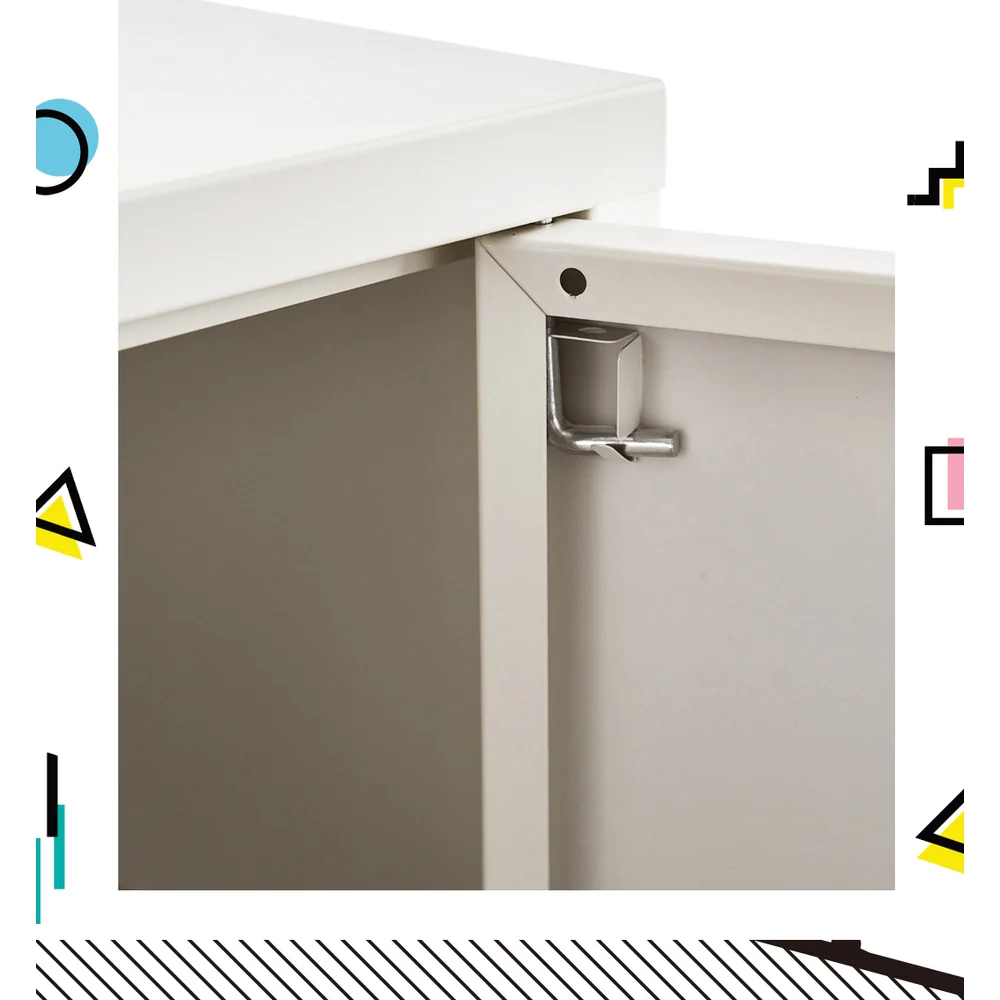 ArtissIn Buffet Sideboard Metal Cabinet - BASE White - Image 6