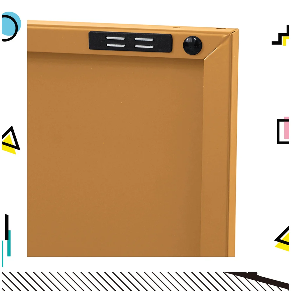 ArtissIn Buffet Sideboard Metal Cabinet - BASE Yellow - Image 5